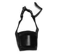 Dog Muzzle Adjustable Soft Breathable Mesh Anti Bite Anti Chewing Reflective Safe for Walking at Night Easy to Wear and Washable for Small Medium Large Dogs (Black)