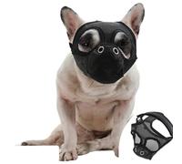 Dog Muzzle Anti-biting Barking Chewing Adjustable Loop Pets Muzzle Covered Muzzles Pet Supplies French Fighting Dog Muzzle Flat Face Pug Dog Muzzle Anti-chaotic Biting Eating Muzzle