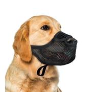 Dog Muzzle- Breathable Air Mesh Safety Muzzle with Front Opening Design,Prevents Biting, Chewing,Licking-Adjustable Comfort Fit for Small Medium Large Dogs (L)