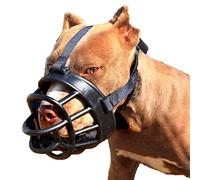 dog muzzle, Breathable Dog Muzzle: A Reliable Bite-Proof Guard for Your Canine's Safety(Red,M)