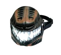 Dog Muzzle - Breathable Halloween Costume with Scary Teeth | Large | Latex breathable dog muzzle with scary Halloween teeth design, prevents biting and is ideal for grooming, play, protection, w