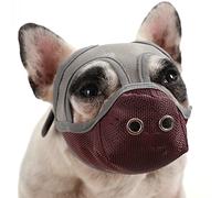 Dog Muzzle Breathable Mesh for Short Snout Dogs Biting Barking