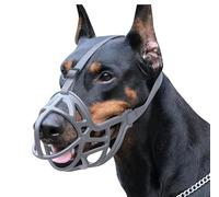 Dog Muzzle, Dog Muzzle Soft Silicone Basket Adjustable for Small Medium Large Dogs Red Black Grey Multiple Sizes(Grey,XS/5-12.5kg/18-23cm)