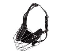 Dog muzzle， Dog Muzzle Wire Basket,Breathable,Adjustable,Humane Design,Allows Panting,Large Breathing Hole,Resistant To Abrasion(Black,M)