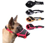 Dog Muzzle, Dog Muzzles To Prevent Biting, Dog Muzzle Breathable Mesh And Durable Nylon Dog Muzzle With Adjustable Loop And Soft Pad For Barking Biting And Chewing (Black), M