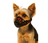 Dog Muzzle - Extra Extra Small - Durable & Adjustable Plastic Muzzle for Safe Control - Ideal for Walks & Training - Flamingo Muzzle Silas XS