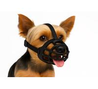 Dog Muzzle - Extra Small - Soft Silicone Adjustable Muzzle for Comfort & Safety - Suitable for Training, Walking & Vet Visits - Flamingo Muzzle Benzo XS
