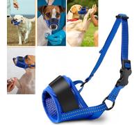 Dog Muzzle for Large Dogs, Soft Material with Reflective & Adjustable Strap, Stop Biting, Barking, Chewing, Breathable Mouth Guard for Biting Chewing Grooming, Allow Panting Drinking (Blue, XL Size)