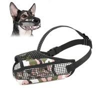 Dog Muzzle for Large Medium Small Dogs, Soft Mesh Muzzle for Dogs with Reflective Adjustable Strap, Prevent Biting Chewing and Licking, Dog Nose Open Design for Reduction Friction (Pink, XL)