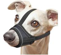 Dog Muzzle for Small Dogs with Over-Head Strap, Breathable Soft Mesh Muzzle to Prevent Biting Barking Chewing, Reflective Adjustable Safety Mask for Walking Vet Grooming, Size S