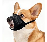 Dog Muzzle for Small Medium Large Sized Dog to Anti & Prevent Biting Barking Chewing, Soft Grooming Muzzle for German Shepherd with Adjustable Strap (Grey, S Snout(4.7''-5.9''))