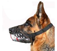 Dog Muzzle, Halloween Dog Basket Muzzle Adjustable 29-41cm(Style A/wolf teeth,XL/41cm)