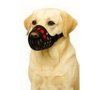 Dog Muzzle - Medium - Durable & Adjustable Plastic Muzzle for Safe Control - Ideal for Walks & Training - Flamingo Muzzle Silas L