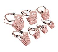Dog Muzzle Set, Adjustable Breathable Mesh Anti-Bite Training Mouth Cover for Small Medium Large Dogs, 7 Pieces