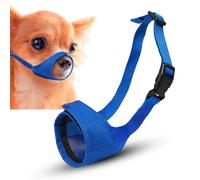 Dog Muzzle, Small Soft No Barking Dog Muzzle for Puppy Dogs,Short Snout Adjustable Mesh Muzzle for Toy Poodle Dachshund Teddy Grooming Vet Visits, Prevent Biting Chewing Fighting (Size:XS)