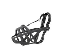 Dog Muzzle - Soft Adjustable Mouth Guard Grid, Lightweight Transport Cage Mouth Cover in Black | Training Muzzle for Dogs of All Sizes Such as Small, Medium and Large Dog Breeds for Safety