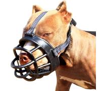 gudong Dog Muzzle,Soft Basket Silicone Muzzles for Dog,Prevent Biting Chewing and Barking, Allows Drinking and Panting (Size 3)