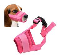 Dog Muzzle,Soft Mesh Dog Muzzles Dogs, Breathable Adjustable Loop Pets Muzzle to Prevent Biting Barking and Chewing, Ideal for Training, Grooming & Daily Use (Pink, 1#S)