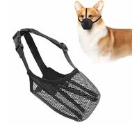 Dog Muzzle, Soft Mesh Muzzle Breathable Dog Muzzles for Small Medium Large Dogs, Poisoned Bait Protection Muzzle with Adjustable Straps, Prevent Biting Chewing and Licking