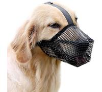 Dog Muzzle, Soft Mesh Muzzle for Medium Large Dogs with Adjustable Strap, Anti Bite Chewing Muzzle for Scavenging Grooming, Breathable Puppy Muzzle for German Shepherd Doberman Husky