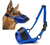 Dog Muzzle, Soft No Barking Bite Mesh Muzzles for Large Sized Dogs Anti Chewing, Breathable Muzzle for German Shepherd Labrador/Golden Retriever, etc, Suit for Grooming Vet Allows Panting Drinking