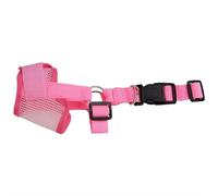 Dog Muzzle,Soft Nylon Muzzle Anti Biting Barking Chewing,Air Mesh Breathable Comfortable For Dogs To Wear Equipped With Adjustable Buckle Suit For Grooming Vet Allows Panting Drinking(Pink)