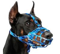 Dog Muzzle to Prevent Biting, Basket Muzzles for Large Medium Small Dogs Allows Panting Drinking Anti Chewing, Perfect for Grooming Trimming Training and Aggressive Reactive Dog (Blue, Size 5)