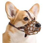 Dog Muzzle to Prevent Biting, Basket Muzzles for Large Medium Small Dogs Allows Panting Drinking Anti Chewing, Perfect for Grooming Trimming Training and Aggressive Reactive Dogss (Brown, Size 1)
