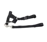 Dog Muzzle with Leash | Adjustable Head Collar Helps Manage Biting/Barking/Running | Breathable Polyester Mouth Halter for Secure Control | Training Tool for Behavior (S size)