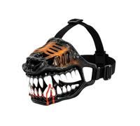 Dog Muzzle With Scary Teeth, Breathable Adjustable Straps Guard, Large 7inc