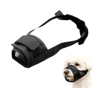 Dog Muzzles, 1 PCS Breathable Mesh Soft Muzzles for Dogs, Adjustable Strap for Small, Medium and Large Breed Dogs to Prevents Biting, Eating Garbage and Barking, Not Affect Drink - Black S