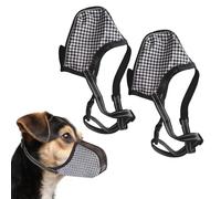 Dog Muzzles for Small Dog,2 PCS Soft Air Mesh Anti-Biting Licking Chewing, Breathable Reflective Adjustable Pet Mask Training to Prevent Eating/Chewing/Biting (Only for puppies/Small Dog)