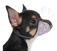 Dog Muzzles for Small Dog, Soft Air Mesh Anti-Biting Licking Chewing, Breathable Reflective Adjustable Mouth Guard Cover for Grooming Scavenging (1, Colorful, S)