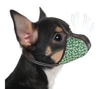 Dog Muzzles for Small Dog, Soft Air Mesh Anti-Biting Licking Chewing, Breathable Reflective Adjustable Mouth Guard Cover for Grooming Scavenging (Green, XS)