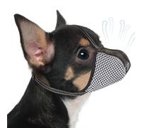 Dog Muzzles for Small Dog, Soft Air Mesh Anti-Biting Licking Chewing, Breathable Reflective Adjustable Mouth Guard Cover for Grooming Scavenging