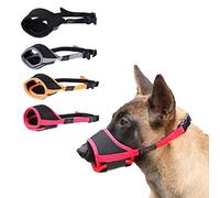 Dog Muzzles To Prevent Biting, Dog Muzzle Breathable Mesh And Durable Nylon Dog Muzzle With Adjustable Loop And Soft Pad For Barking Biting And Chewing (Black),XXL