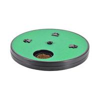 Dog Nail File Toy, Rotating Treat Puzzle, Interactive Pet Game, Indoor Activity, Nail Care, Enrichment, Canine Fun, 12.99x12.99x1.57 Inches, Black, Blue, Green Colors