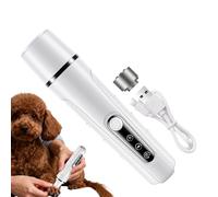 Dog Nail Grinder - 14 Cm Dog Nail Grinders - Dogs Nails Trimmer | Silent Groom Pro 2025 Usb Rechargeable Pet Nails Grinder with Led Light & Extra Head, Portable Grooming Tool for Dogs & Cats