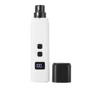 Dog Nail Grinder, Low Noise Rechargeable Pet Nail Trimmer Dog Grooming Clipper With LED Light For Small Medium Large Pet (White)