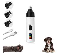 Dog Nail Grinder Quiet, 2-Speed Pet Nail Trimmer and Claw Grinder with LED Lights, Professional Grooming Tool for Small to Large Dogs and Cats