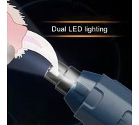 Dog Nail Grinder Quiet 6-Speed Rechargeable 12000RPM with 2 LEDs