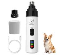 Dog Nail Grinders - Silent Groom Pro Electric Dog Nail Trimmer, USB-C Rechargeable Dog Claw Clippers with 2 Grinding Heads, Low Noise Dogs Nail File for Small, Medium & Large Breed Dogs and Cats
