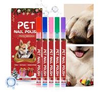 Dog Nail Polish Pens,Waterproof 5-Piece Quick-Dry - Puppy Safe Nail Paint Polish | for Small Medium Large Breed Daily Travel Holiday Birthday Party Photoshoot Events