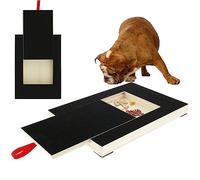 Dog Nail Scratch Board File,Wooden Dog Nail File Board with Built-in Snack Box Sandpaper Puppy Nail Grinding Pad Scratcher Alternative to Dog Nail Clippers & Grinders(black)