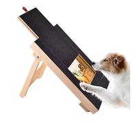 Dog Nail Scratch Board File - Wooden Dog Nail File Board with with Treat Box | Dog Claw Scratch Pad | Nails Stress Puppy Nail Grinding Pad | Scratcher Alternative to Dog Nail Clippers & Grinders