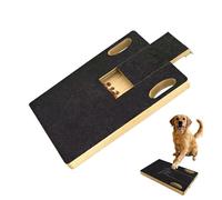 Dog Nail Scratch Board, Interactive Wooden Trimmer Pad with Treat Drawer, Nail Care Training Board for Home, Living Room, Entryway, Apartment, Crate, Lounge