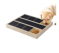 Dog Nail Scratch Board, Puppy File Toy, 13.78x9.84x1.1 Inch Treat Storage Box & Wooden Claw Grooming Pad, Indoor Pet Accessory for Puppies and Small Dog While Keeping Them Engaged