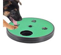 Dog Nail Scratch Board, Rotatable Scratch Mat for Dogs, Interactive Slow Feeder Puzzle Toy, Round Pet Training & Grooming Tool, Fun Food Dispenser for Indoor Dogs, 12.99 x 12.99 x 1.57 inches