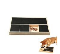 Dog Nail Scratch Board - Wood Grinder Sandpaper,Built-in Snack Box Dog Nail File Board - for Small Medium Large Breed Kitten Enrichment Home Door Floor