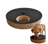 Dog Nail Scratch Board Wooden Rotating Toy with Treat Box